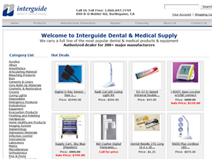 Screenshot of Dental Equipment Supply