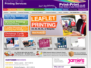 Screenshot of Flyer Printing