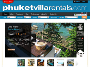 Screenshot of Phuket Villa Rentals