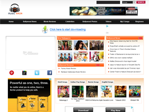 Screenshot of Bollywood Biggest Music Portal