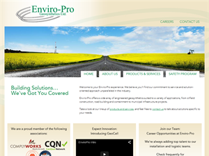 Screenshot of Enviro-Pro geosynthetics