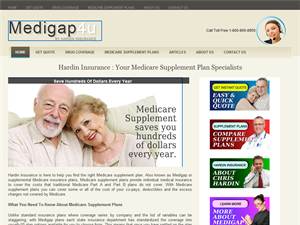 Screenshot of Medicare Supplemental Insurance