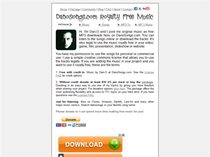 Screenshot of Free Royalty-free Music Downloads by Dan-O