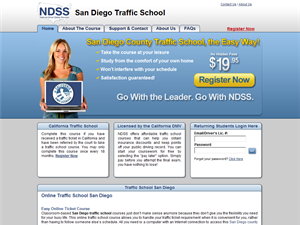 Screenshot of San Diego Online Traffic School