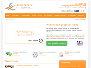 Screenshot of Online Health and Safety Training