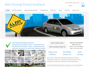 Screenshot of Alert Driving School Auckland