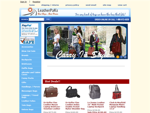 Screenshot of Leather Handbags, Briefcases