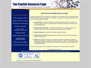 Screenshot of Peptide Sequence