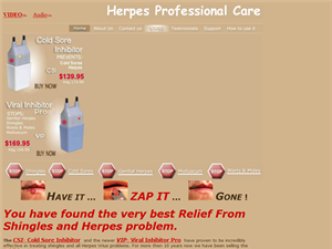 Screenshot of Herpes Professional Care