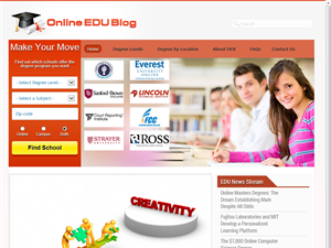 Screenshot of Online Education Blog