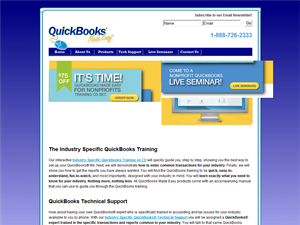 Screenshot of Quickbooks Training - Classes - Support