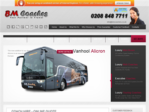 Screenshot of Coach Hire - The Coach Company UK