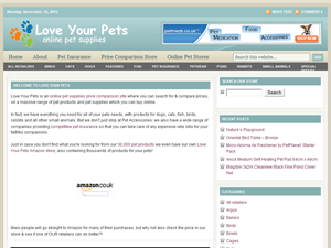 Screenshot of Love Your Pets UK