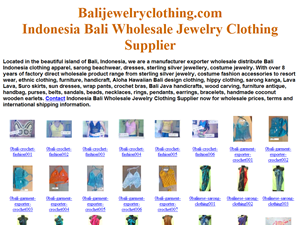 Screenshot of Indonesia Bali Wholesale Jewelry Clothing Supplier