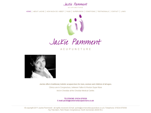 Screenshot of Jackie Pamment Acupuncture Somerset