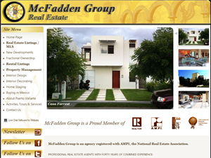 Screenshot of Puerto Vallarta Rentals - McFadden Mexico