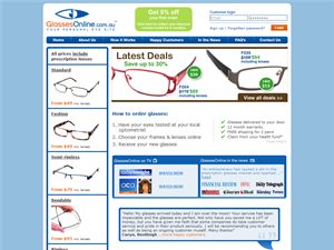 Screenshot of Discount Glasses