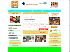 Screenshot of Setu Foundation       