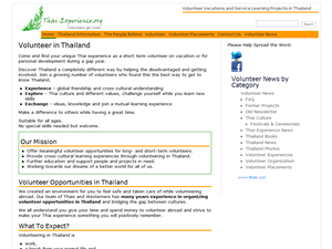 Screenshot of Alternative Travel: Volunteer in Thailand