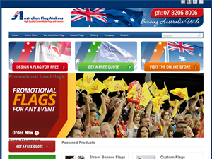 Screenshot of Australian Custom Flag Makers