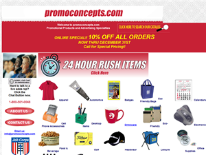 Screenshot of Corporate promotional gifts - Promoconcepts.com