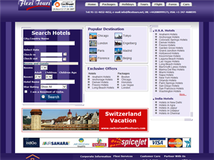 Screenshot of Hotels USA, Switzerland, Australia, Germany, France