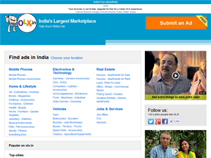 Screenshot of Free Classifieds India