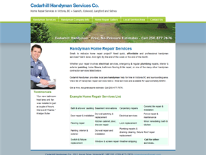 Screenshot of Cedarhill Handyman Services Victoria BC