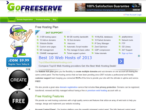 Screenshot of Free PHP Web Hosting