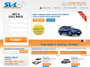 Screenshot of Solent Vehicle Leasing Specialists