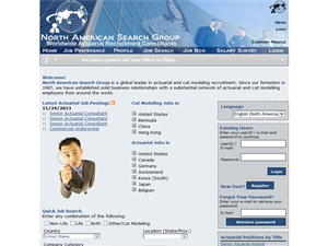 Screenshot of North American Search Group