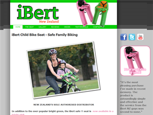 Screenshot of The iBert Child Bike Seat New Zealand