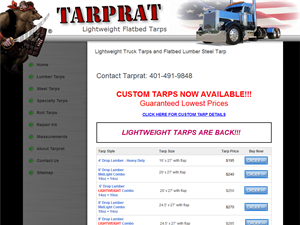 Screenshot of Truck Tarps