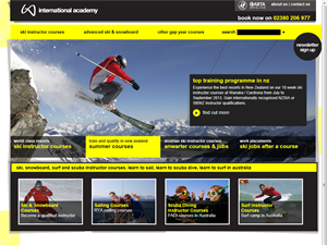 Screenshot of Snowboard instructor course