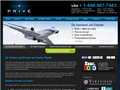 Screenshot of Rent a Jet at PriveJets.com