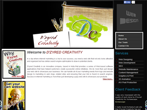 Screenshot of Web design company India