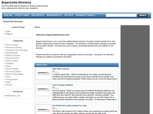 Screenshot of SuperLinks Directory