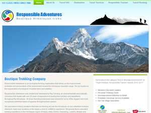 Screenshot of Nepal trekking agency