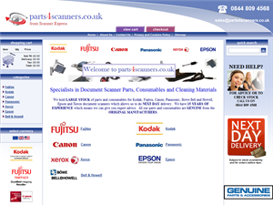 Screenshot of Document Scanners, Consumables and Accessories