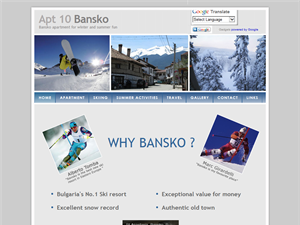 Screenshot of Ski apartment to rent in Bansko Bulgaria