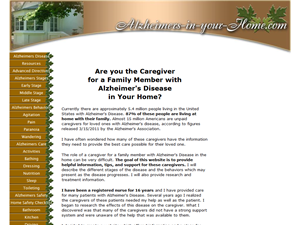 Screenshot of Alzheimers in Your Home