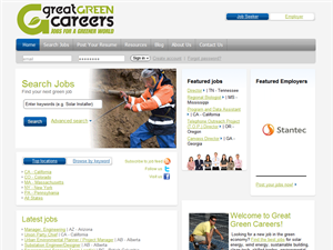 Screenshot of Great Green Careers