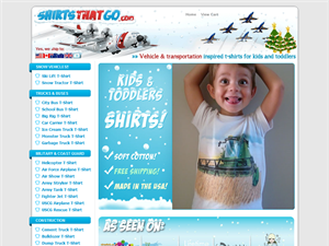 Screenshot of Enjoy designer kids train t-shirts