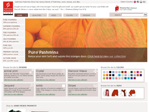 Screenshot of Cashmerepashminastore