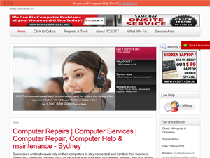 Screenshot of Toshiba service Sydney