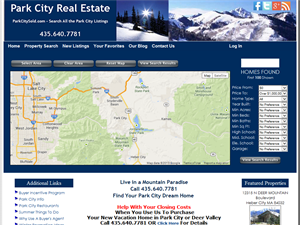 Screenshot of Park City UT Homes for Sale