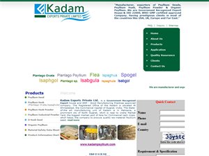 Screenshot of Kadam Exports Private Ltd.