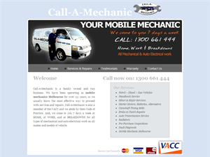 Screenshot of Mobile car service Melbourne