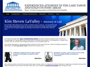 Screenshot of Kim LaValley Attorney Lake Tahoe