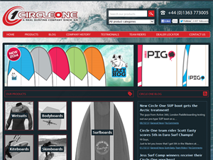 Screenshot of Wetsuits & Surfboards